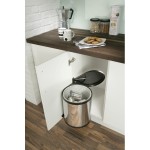 Hailo Mono 15L Swing-out Kitchen Bin - Stainless Steel and Black